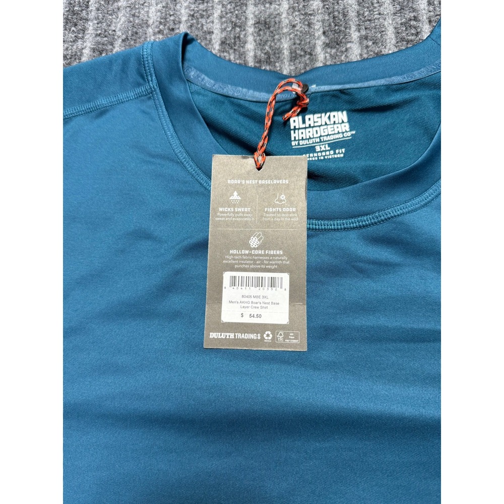 Men's AKHG Boar's Nest Base Layer Crew Shirt 3XL‎ Blue Sport Outdoors Athletic - Picture 6 of 7